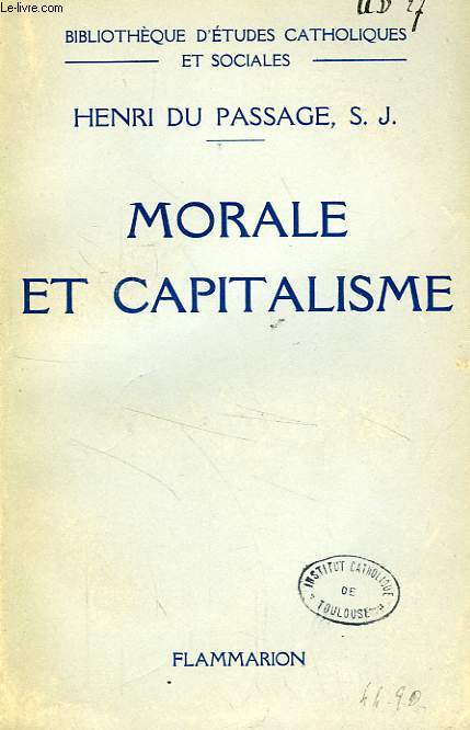 MORALE ET CAPITALISME