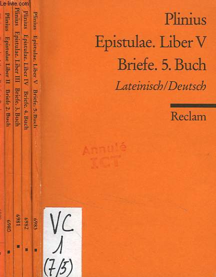 EPISTULAE, LIBER I-V, BRIEFE 1-5 BUCH, LATEINISCH/ DEUTSCH, 5 TOMES