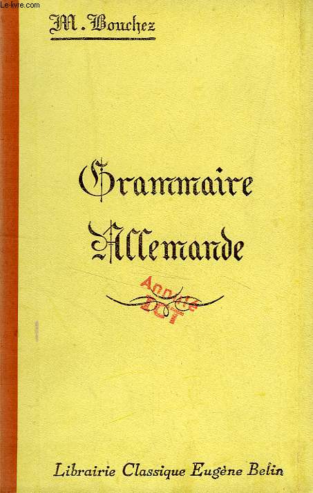 GRAMMAIRE ALLEMANDE