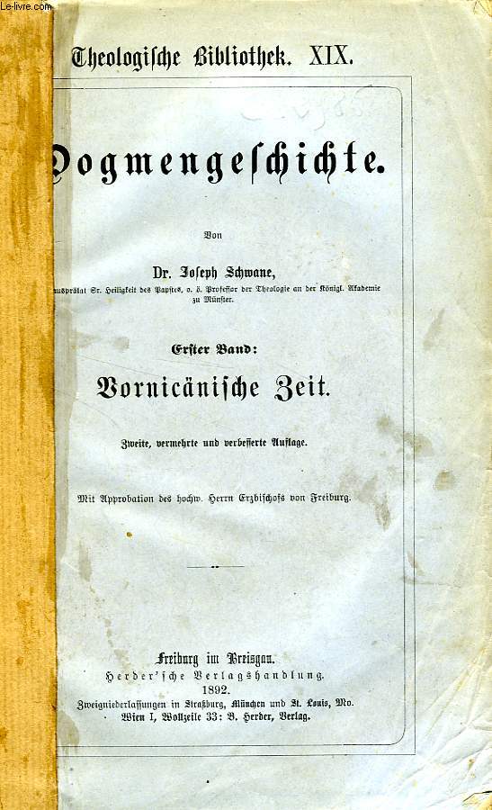 DOGMENGESCHICHTE DER VORNICANISCHEN ZEIT