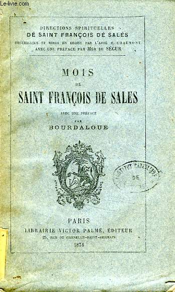 MOIS DE SAINT FRANCOIS DE SALES