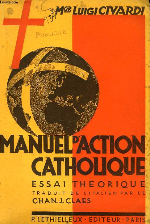 MANUEL D'ACTION CATHOLIQUE, ESSAI THERIQUE