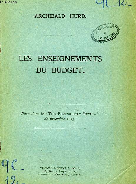 LES ENSEIGNEMENTS DU BUDGET