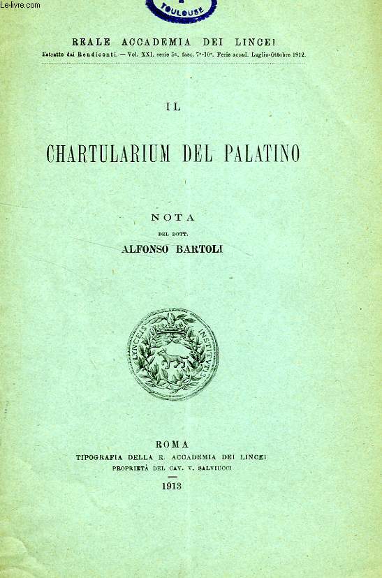 IL CHARTULARIUM DEL PALATINO