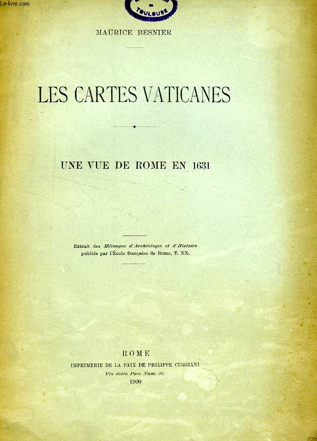 LES CARTES VATICANES, UNE VUE DE ROME EN 1631