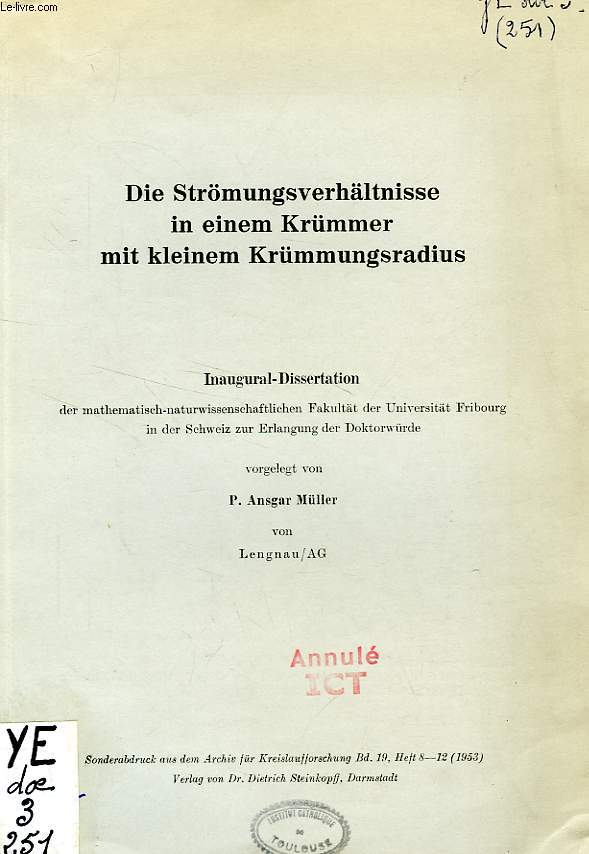 DIE STROMUNGSVERHALTNISSE IN EINEM KRUMMER MIT KLEINEM KRUMMUNGSRADIUS (INAUGURAL-DISSERTATION)