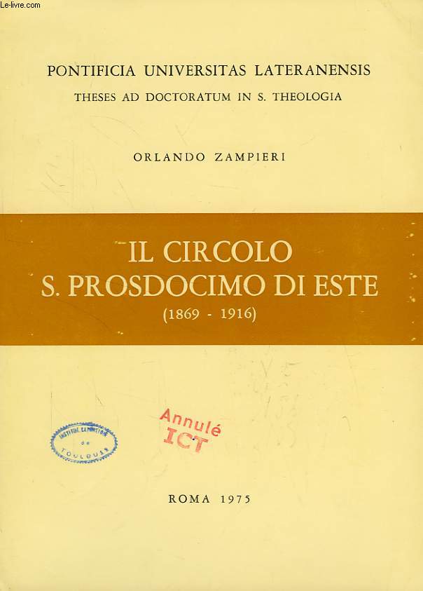 IL CIRCOLO S. PROSDOCIMO DI ESTE (1869-1916)