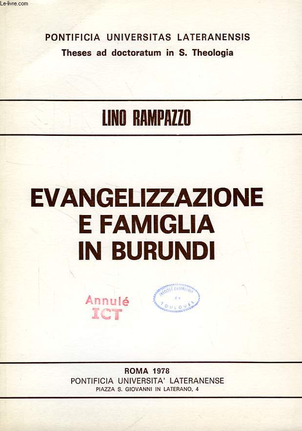 EVANGELIZZAZZIONE E FAMIGLIA IN BURUNDI
