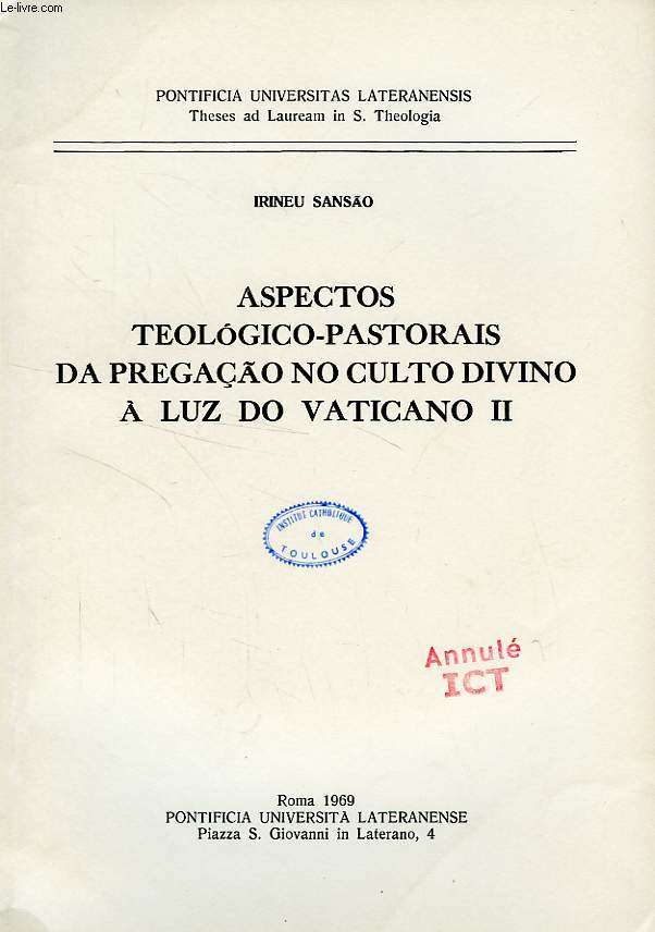 ASPECTOS TEOLOGICO-PASTORAIS DA PREGACO NO CULTO DIVINO A LUZ DO VATICANO II