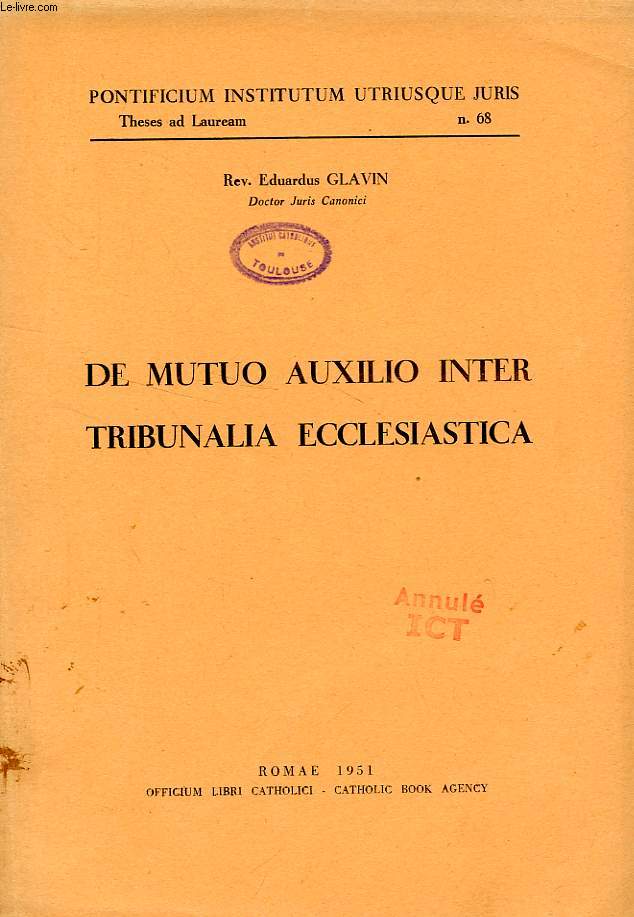 DE MUTUO AUXILIO INTER TRIBUNALIA ECCLESIASTICA