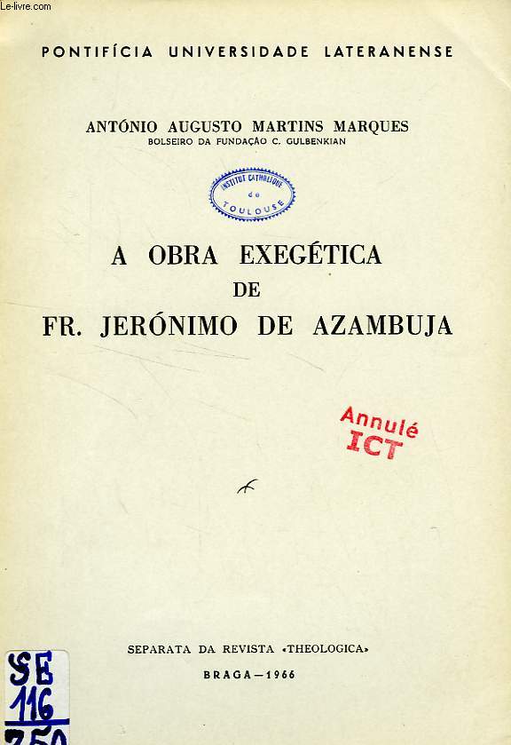 A OBRA EXEGETICA DE FREI JERONIMO DE AZAMBUJA