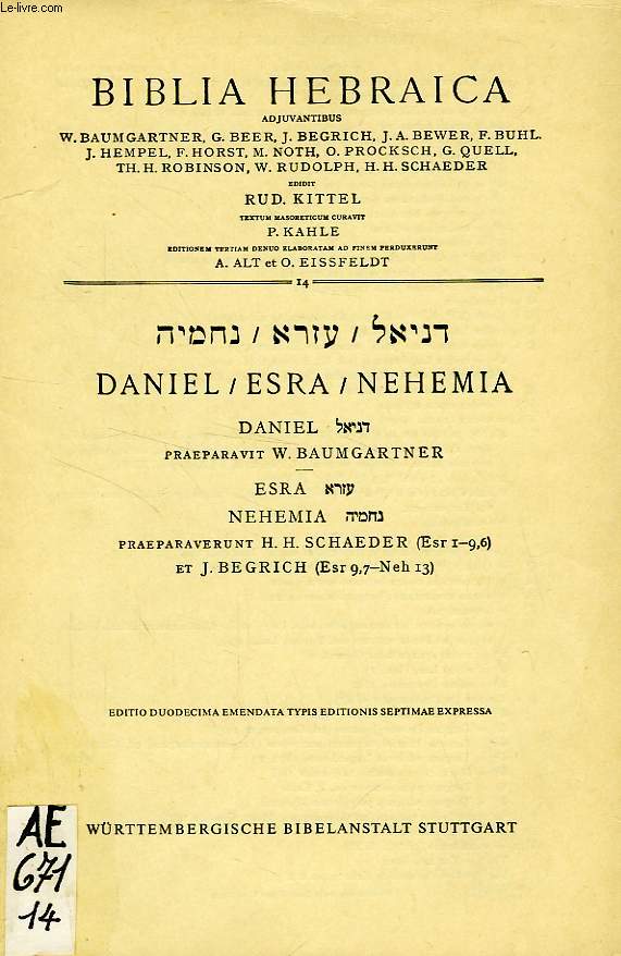 DANIEL / ESRA / NEHEMIA