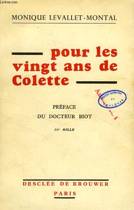POUR LES VINGT ANS DE COLETTE