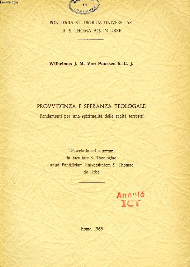 PROVVIDENZA E SPERANZA TEOLOGALE, FONDAMENTI PER UNA SPIRITUALITA DELLE REALTA TERRESTRI