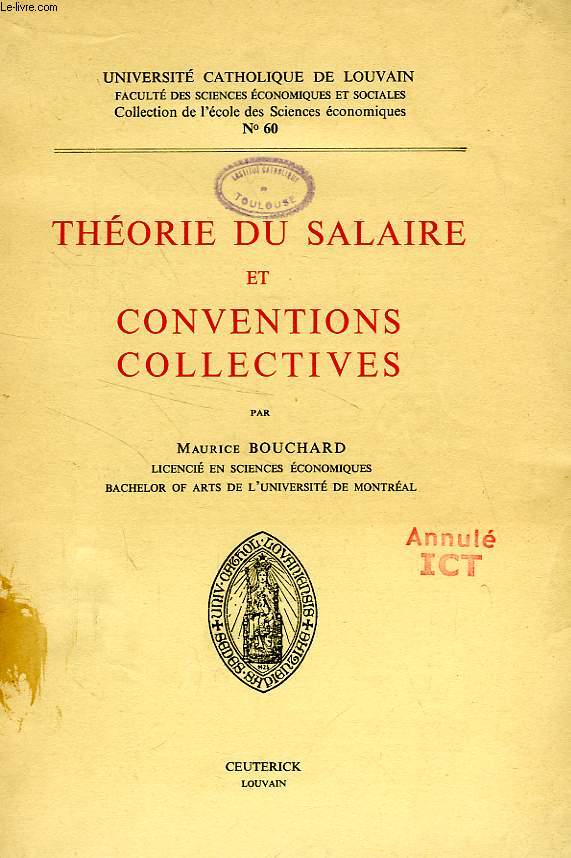 THEORIE DU SALAIRE ET CONVENTIONS COLLECTIVES