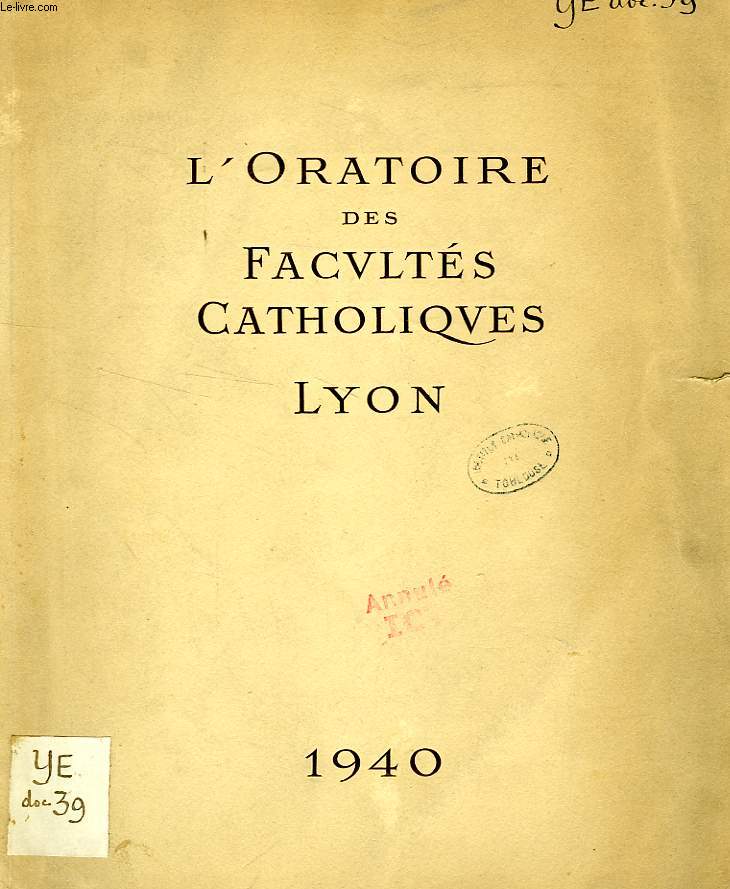 L'ORATOIRE DES FACULTES CATHOLIQUES, LYON