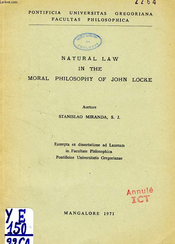 NATURAL LAW IN THE MORAL PHILOSOPHY OF JOHN LOCKE