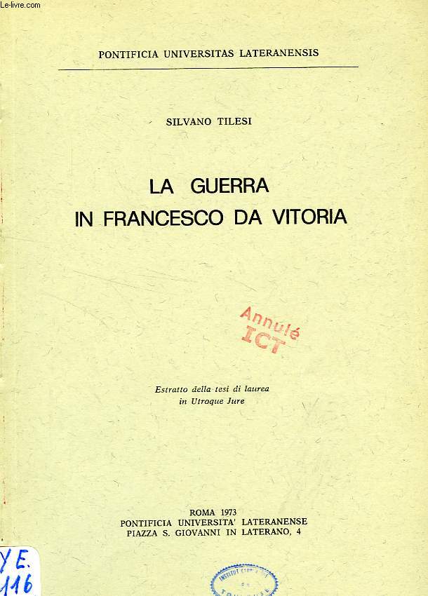 LA GUERRA IN FRANCESCO DA VITORIA