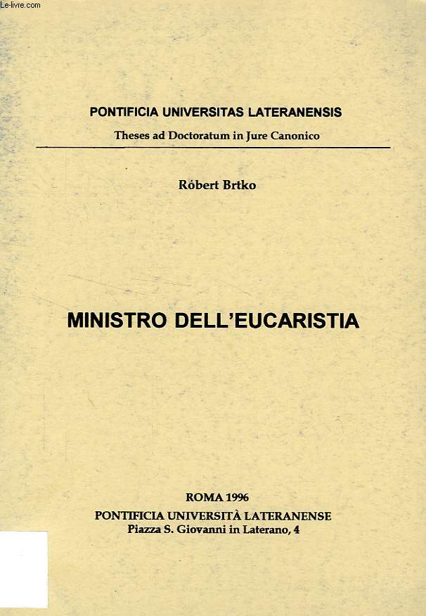 MINISTRO DELL'EUCARISTIA