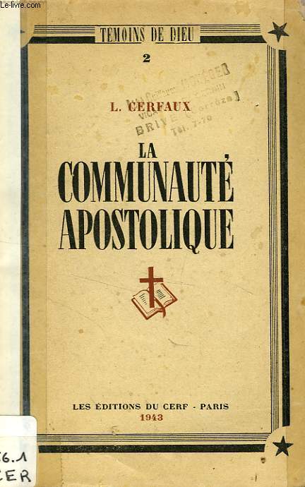 LA COMMUNAUTE APOSTOLIQUE