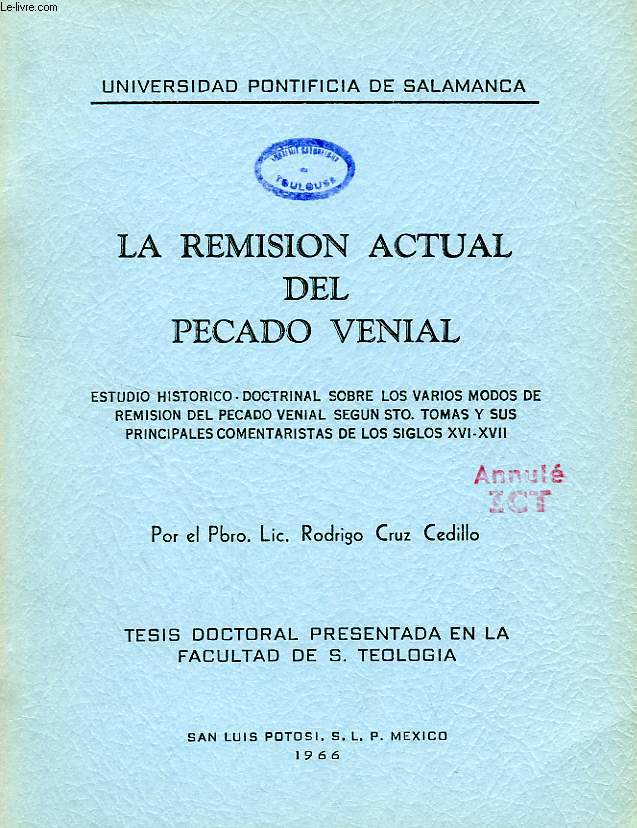 LA REMISION ACTUAL DEL PECADO VENIAL