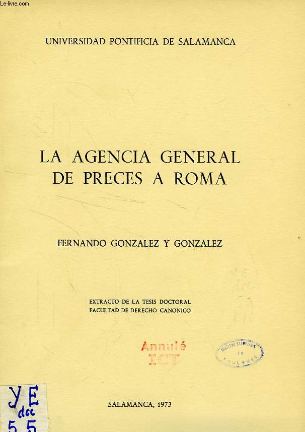 LA AGENCIA GENERAL DE PRECES A ROMA