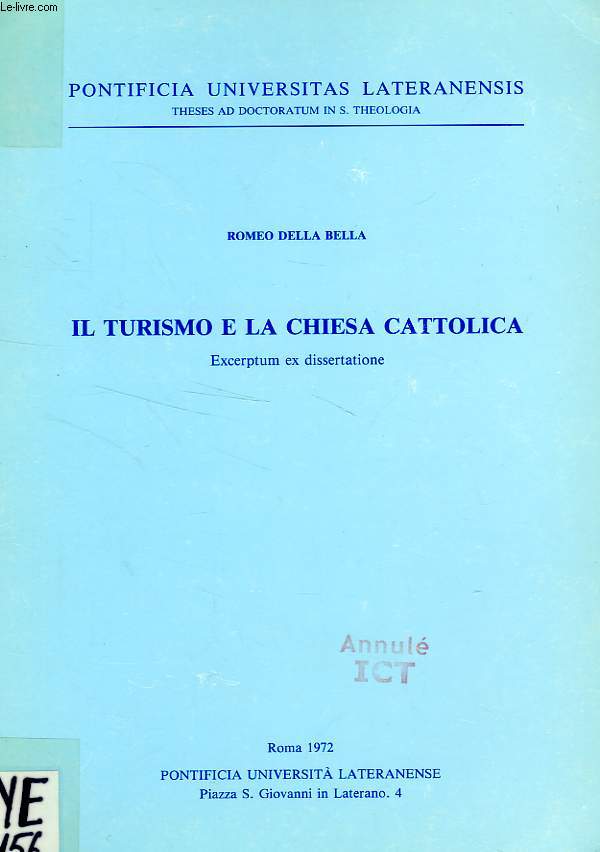 IL TURISMO E LA CHIESA CATTOLICA