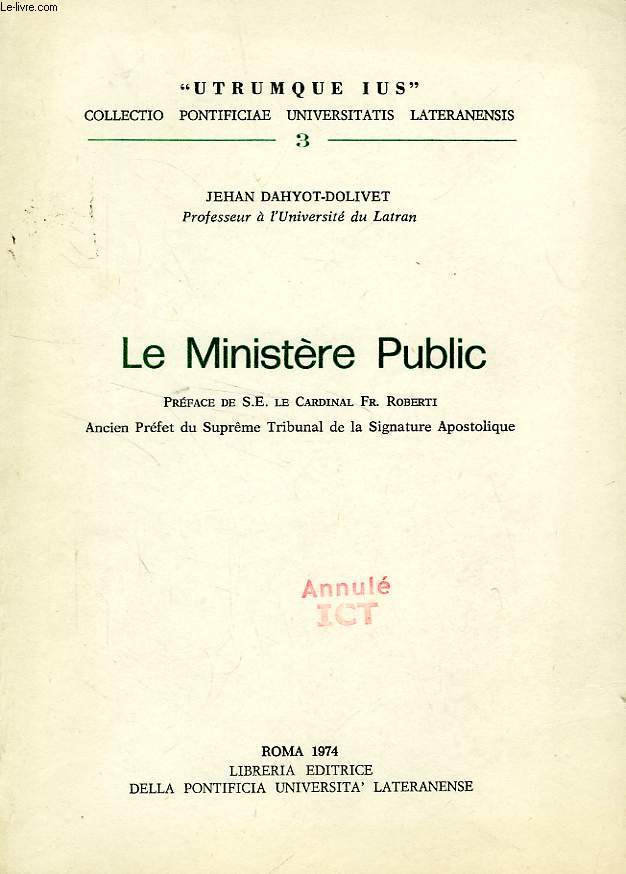 LE MINISTERE PUBLIC