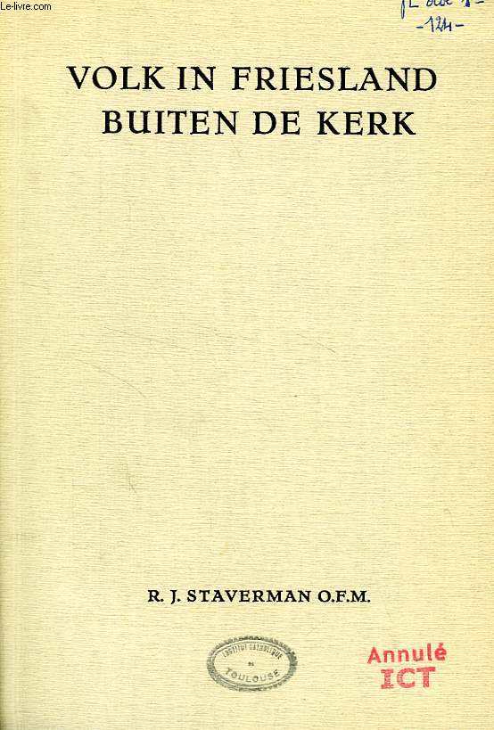 VOLK IN FRIESLAND BUITEN DE KERK - STAVERMAN RUDOLF JOZEF - 1954 - Afbeelding 1 van 1
