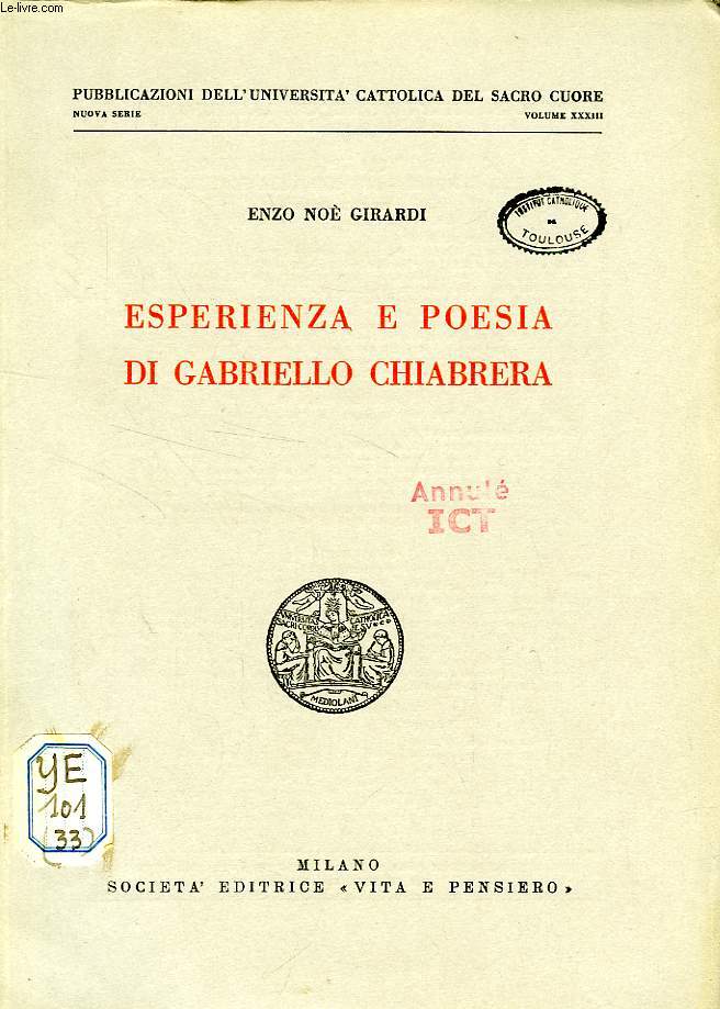 ESPERIENZA E POESIA DI GABRIELLO CHIABRERA