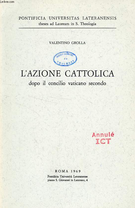 L'AZIONE CATTOLICA DOPO IL CONCILIO VATICANO SECONDO