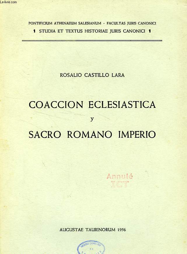 COACCION ECLESIASTICA Y SACRO ROMANO IMPERIO