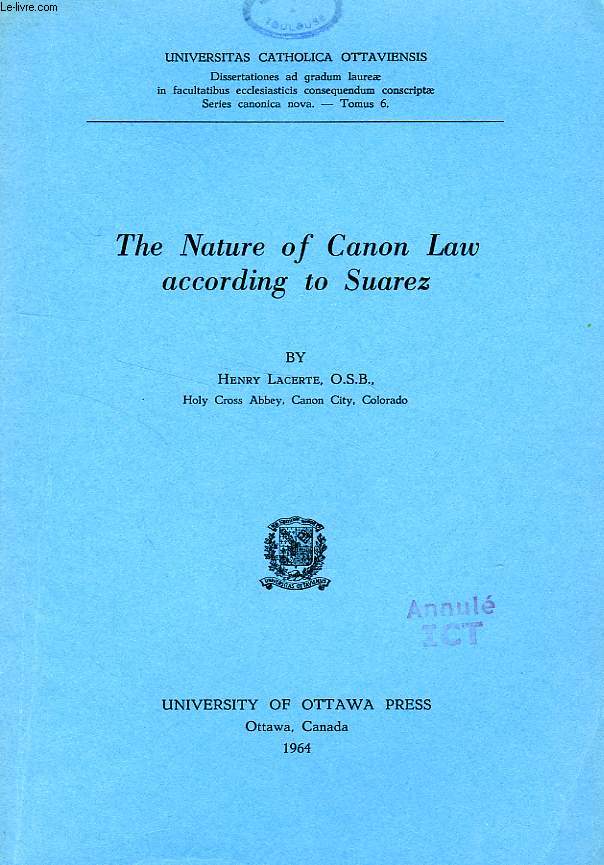 THE NATURE OF CANON LAW ACCORDING TO SUAREZ