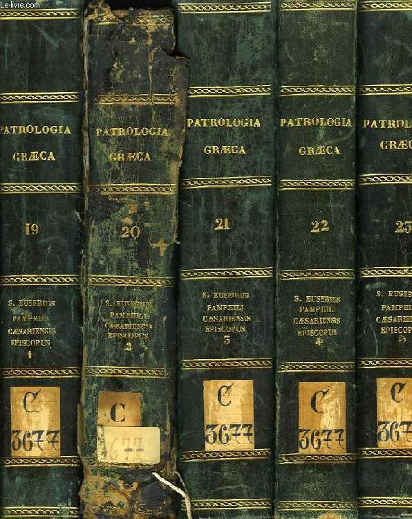 PATROLOGIAE CURSUS COMPLETUS, SERIES GRAECA, TOMUS XIX - XX - XXI - XXII - XXIII - XXIV, SAECULUM IV, EUSEBII PAMPHILI, CAESAREAE PALESTINAE EPISCOPI, OPERA OMNIA QUAE EXSTANT