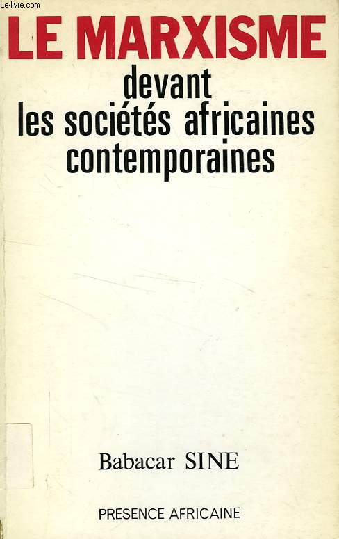 LE MARXISME DEVANT LES SOCIETES AFRICAINES CONTEMPORAINES