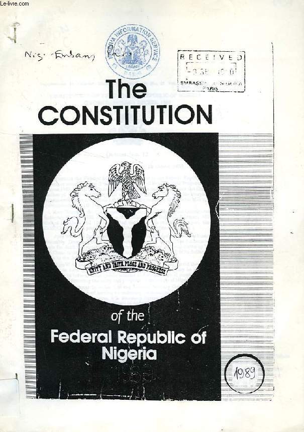 THE CONSTITUTION OF THE FEDERAL REPUBLIC OF NIGERIA, 1989 (PHOTOCOPIES)
