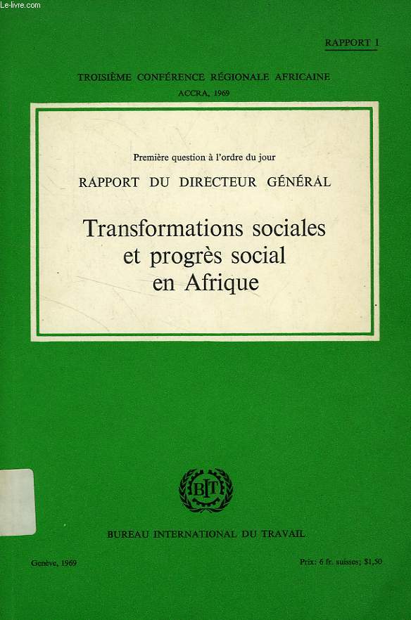 TRANSFORMATIONS SOCIALES ET PROGRES SOCIAL EN AFRIQUE