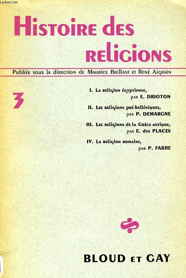 HISTOIRE DES RELIGIONS, 3