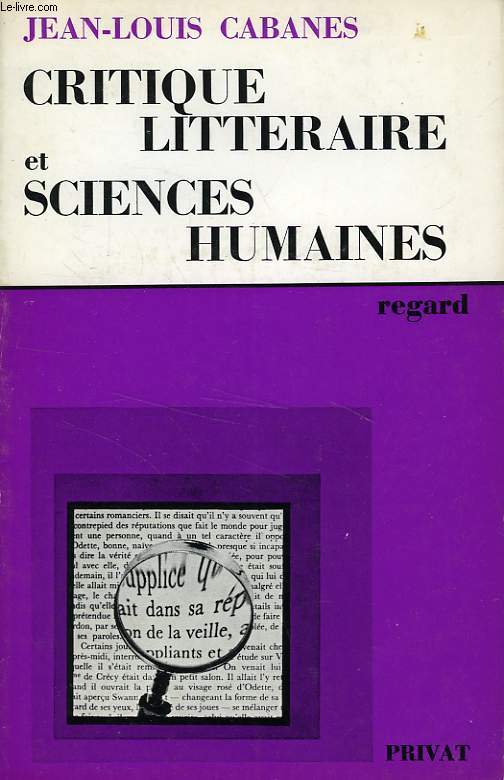 CRITIQUE LITTERAIRE ET SCIENCES HUMAINES