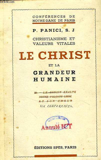 LE CHRIST ET LA GRANDEUR HUMAINE