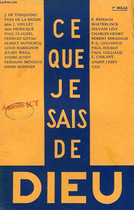 CE QUE JE SAIS DE DIEU