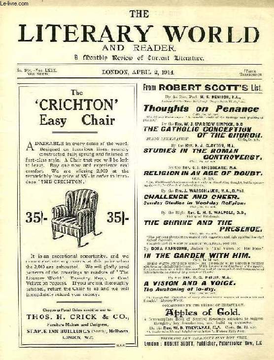 THE LITERARY WORLD AND READER, A MONTHLY REVIEW OF CURRENT LITERATURE, Vol. LXXX, N 1950, APRIL 1914