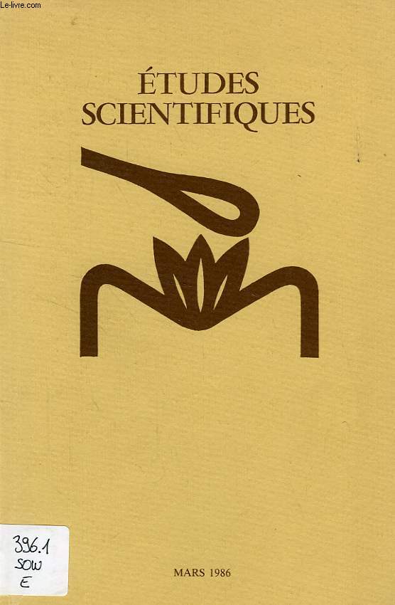 ETUDES SCIENTIFIQUES, MARS 1986