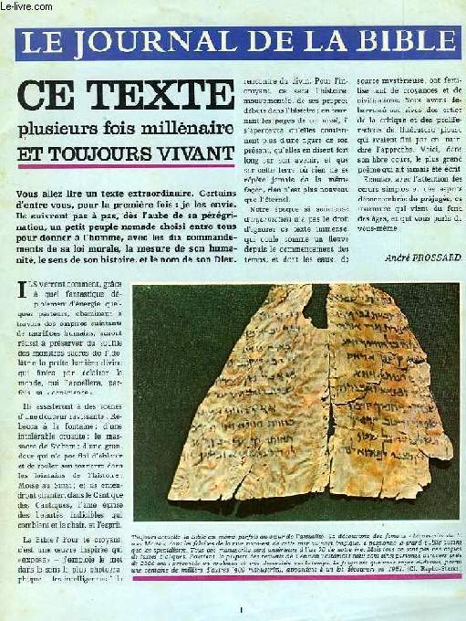 LE JOURNAL DE LA BIBLE