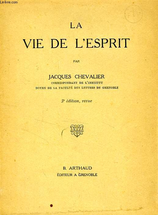 LA VIE DE L'ESPRIT