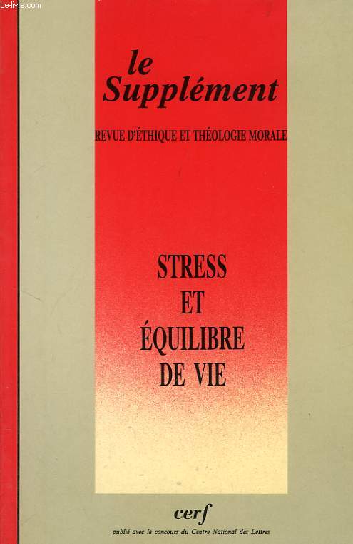 LE SUPPLEMENT, N 179, DEC. 1991, STRESS ET EQUILIBRE DE VIE