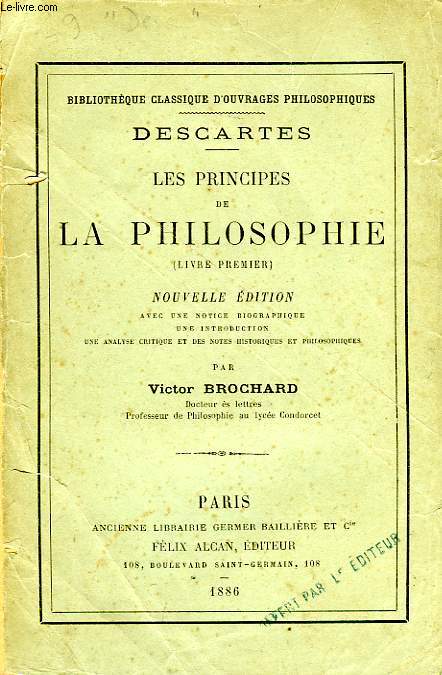 LES PRINCIPES DE LA PHILOSOPHIE (LIVRE I)