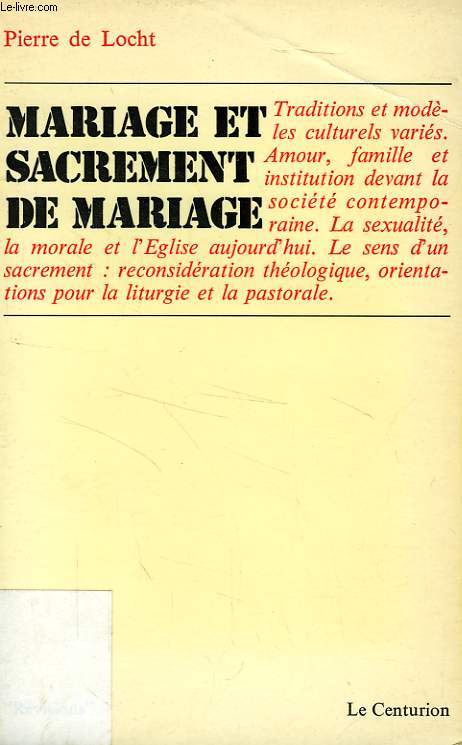 MARIAGE ET SACREMENT DE MARIAGE