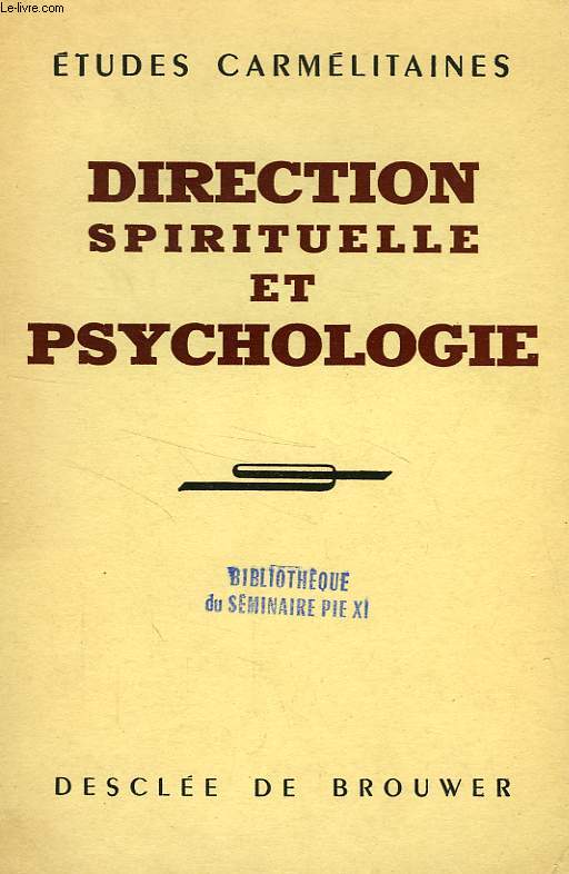 DIRECTION SPIRITUELLE ET PSYCHOLOGIE