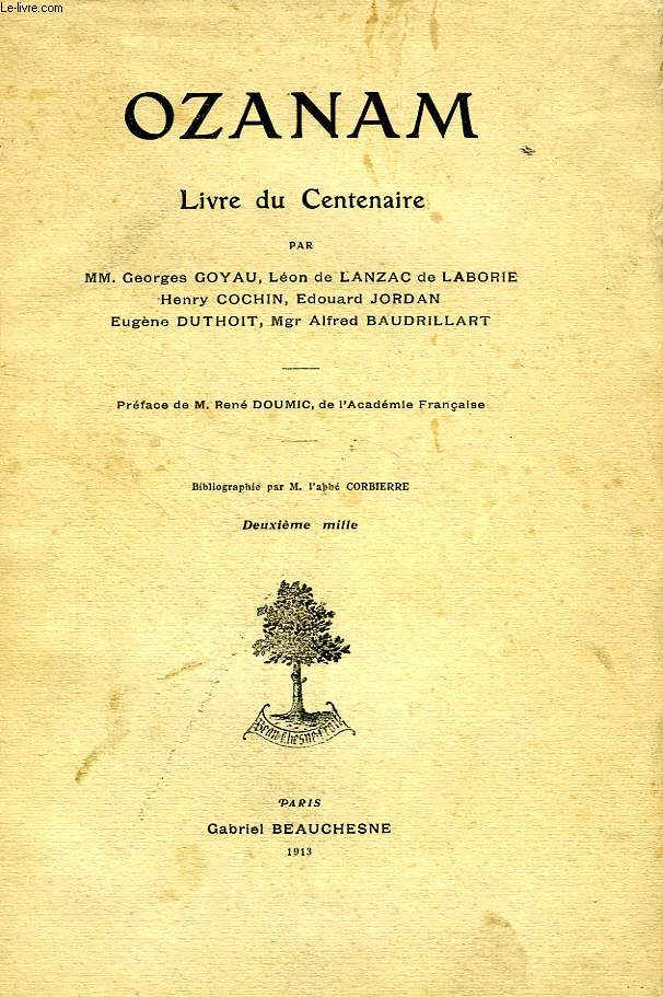 OZANAM, LIVRE DU CENTENAIRE